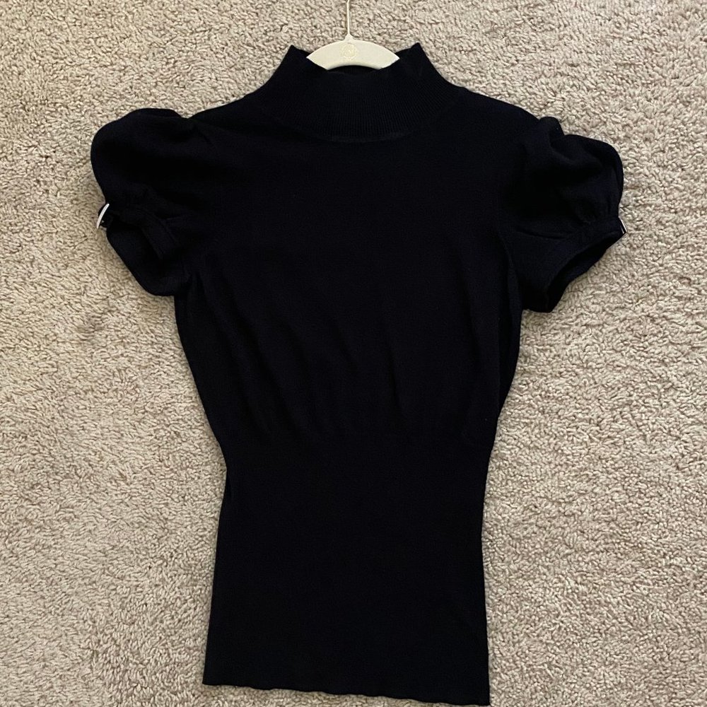 Express Design Studio Mock Neck Ribbed Sweater
